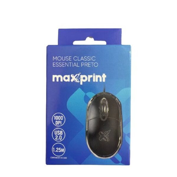 Mouse Classic Essential Preto Usb 2.0 Maxprint - Image 2