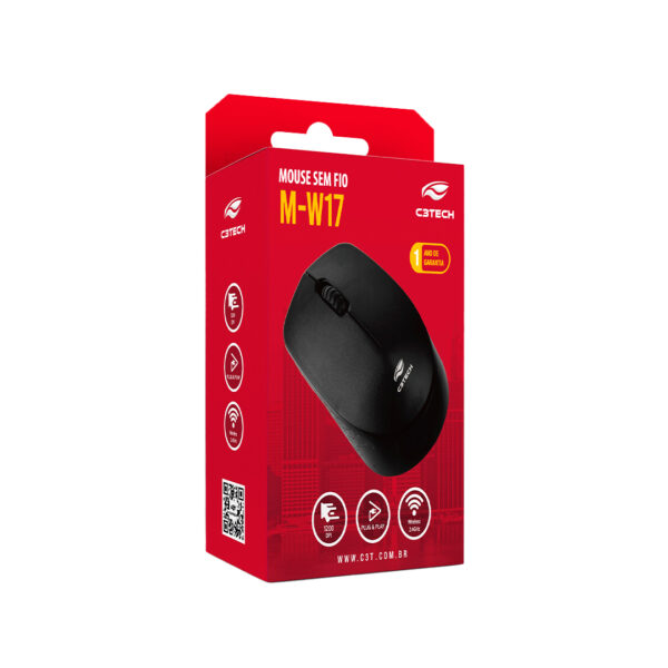 Mouse Sem Fio M-W17BK Preto C3Tech - Image 2
