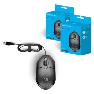 MOUSE OPTICO COM FIO USB MULTILASER 1200 DPI MO300
