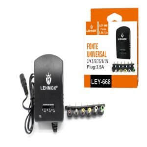 FONTE DE ALIMENTACAO REGULADA UNIVERSAL 3-12V-AC 30W 3.5A 110/240V LEHMOX