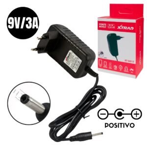 FONTE BIVOLT 9V 3A PLUG (3,2MM X 1,35MM)