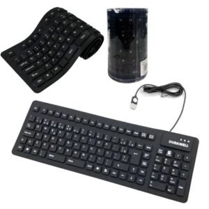 TECLADO FLEXIVEL DE SILICONE USB DOBRAVEL DURAWELL DW-105